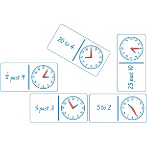 TFC DOMINOES CLOCK ANALOGUE  AND NUMBERS Set of 28 pieces