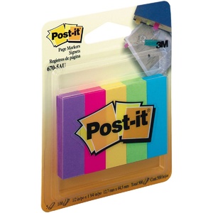 POST-IT 670-5AU PAGE MARKERS Ultra 500 Asstd 13mm x 44mm