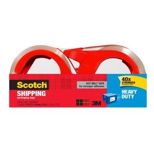 SCOTCH Packaging Tape 48MMX50M 3850-2-AU Heavy Duty Shipping 2 ROLLS & 1 DISP